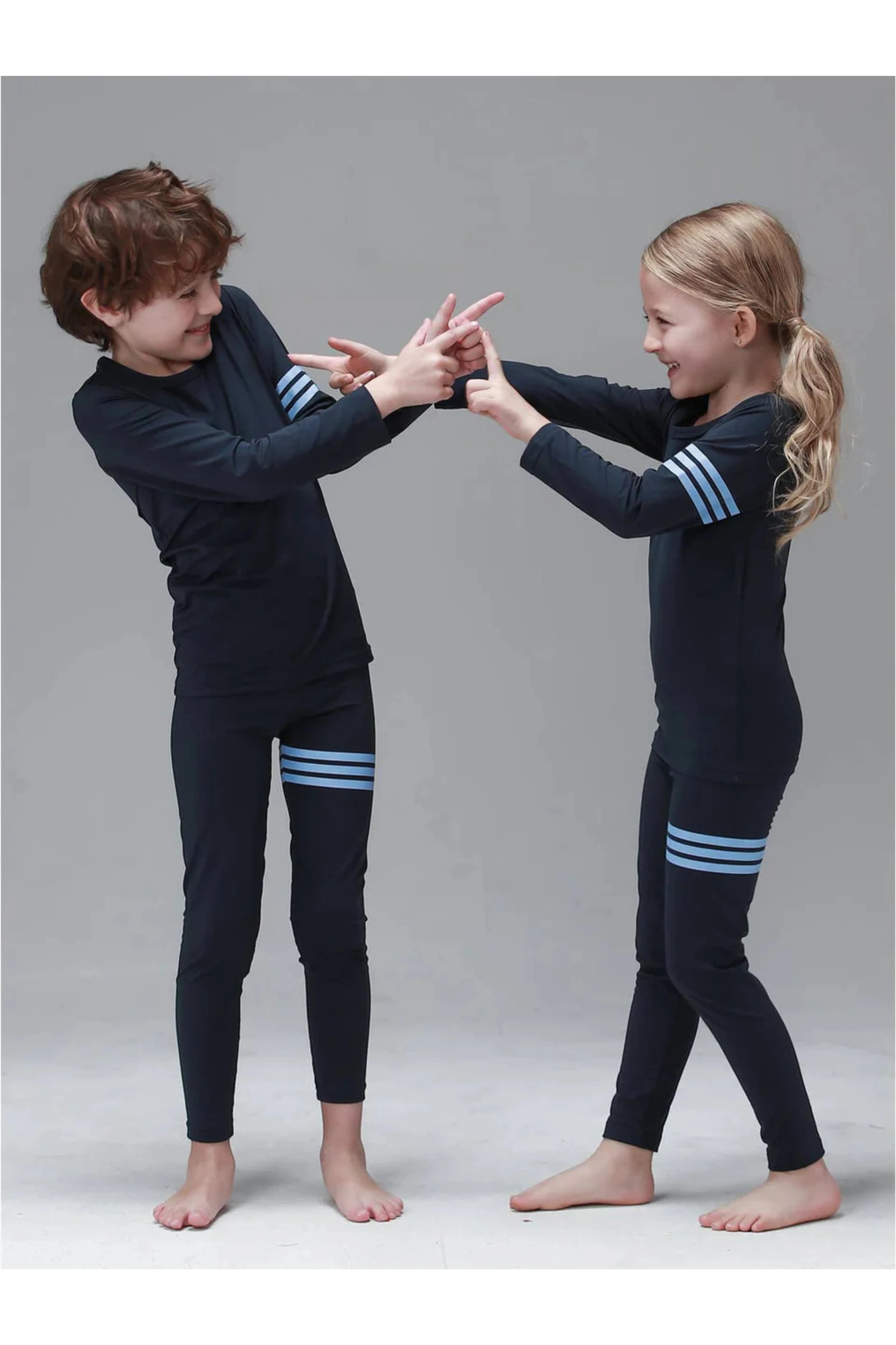 Baby/Toddler/Kid Fleece Lined Soft Thermal Pajamas (Navy)